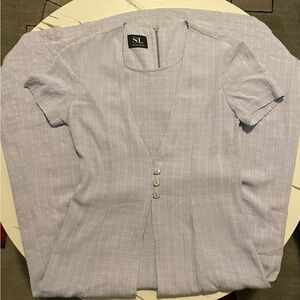 Light Purple Button-Down Maxi Dress